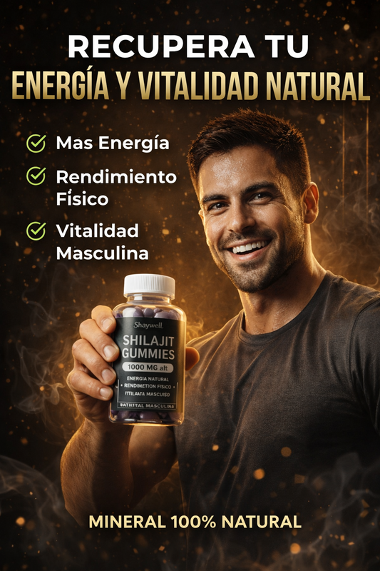RECUPERA TU ENERGÍA Y VITALIDAD EN SOLO DÍAS; SHILAJIT GOMITAS - ENERGÍA Y VITALIDAD NATURAL